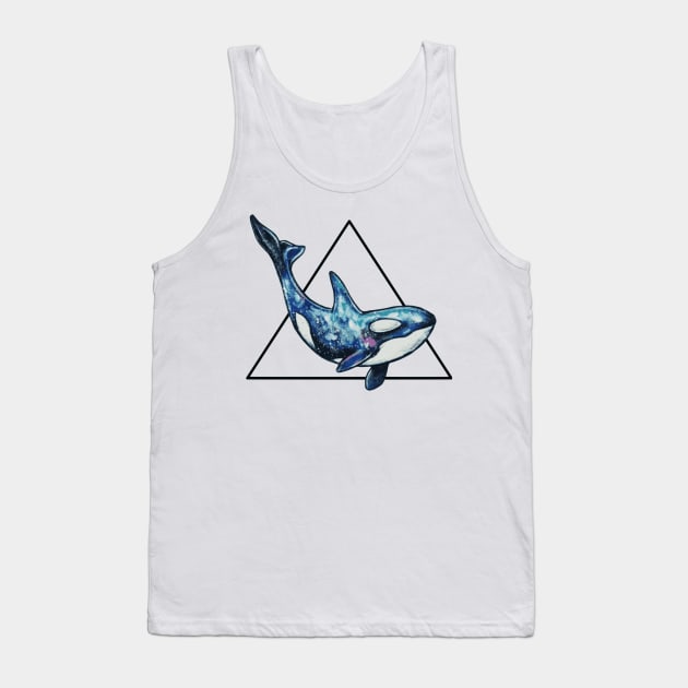 Geometric cosmic orca Tank Top by Prettielilpixie